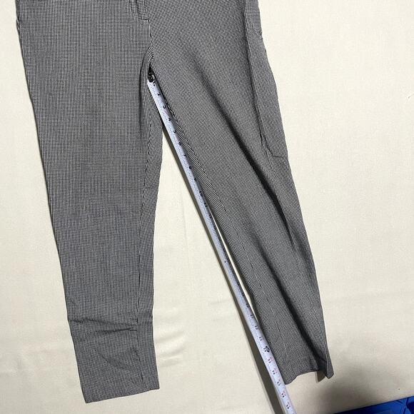 LOFT‎ Houndstooth Slim Ankle Pants Black White Check Trousers - Size 12T - Picture 8 of 11